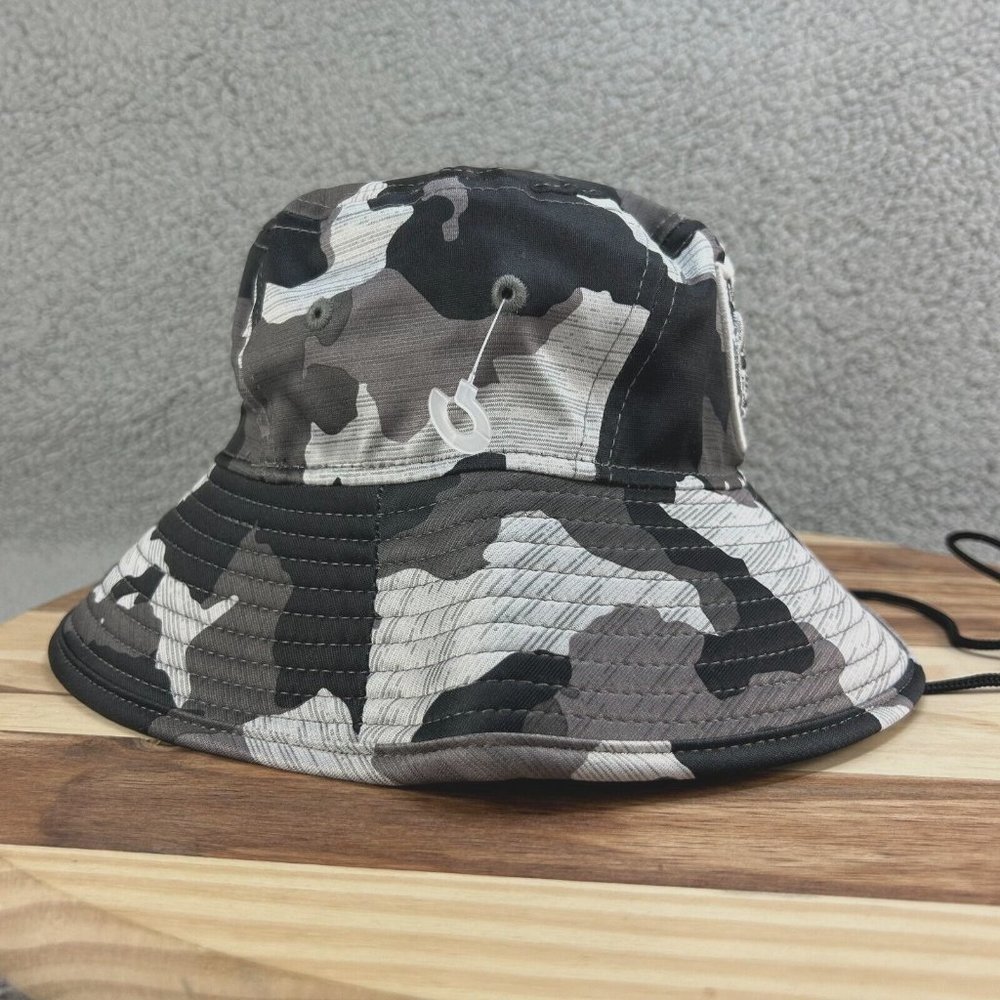 New Era Oakland Raiders Camouflage Training Bucket Hat Cap NFL Football - Picture 3 of 6